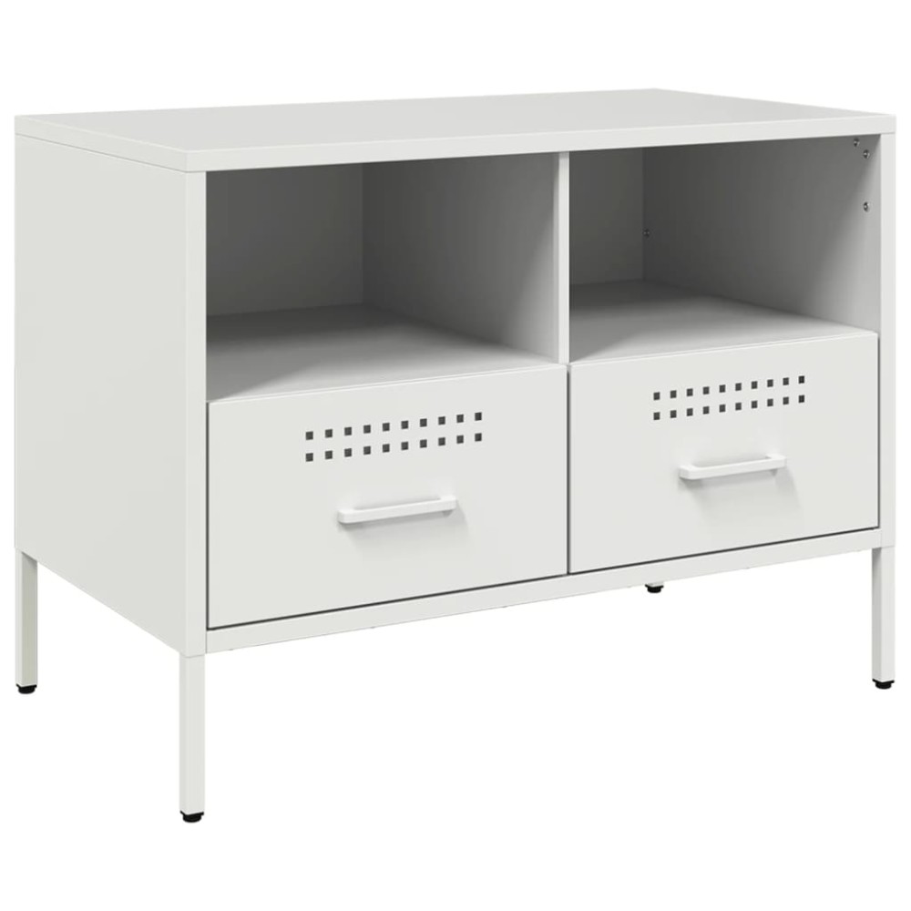 vidaXL Έπιπλο Τηλεόρασης Λευκό 68x39x50,5 εκ. από Χάλυβα