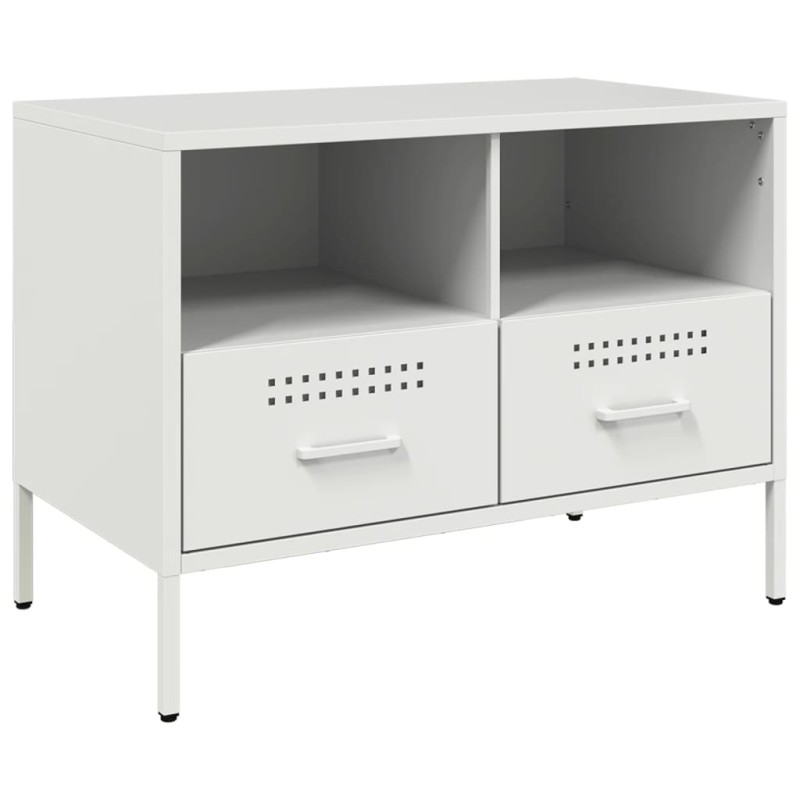 vidaXL Έπιπλο Τηλεόρασης Λευκό 68x39x50,5 εκ. από Χάλυβα