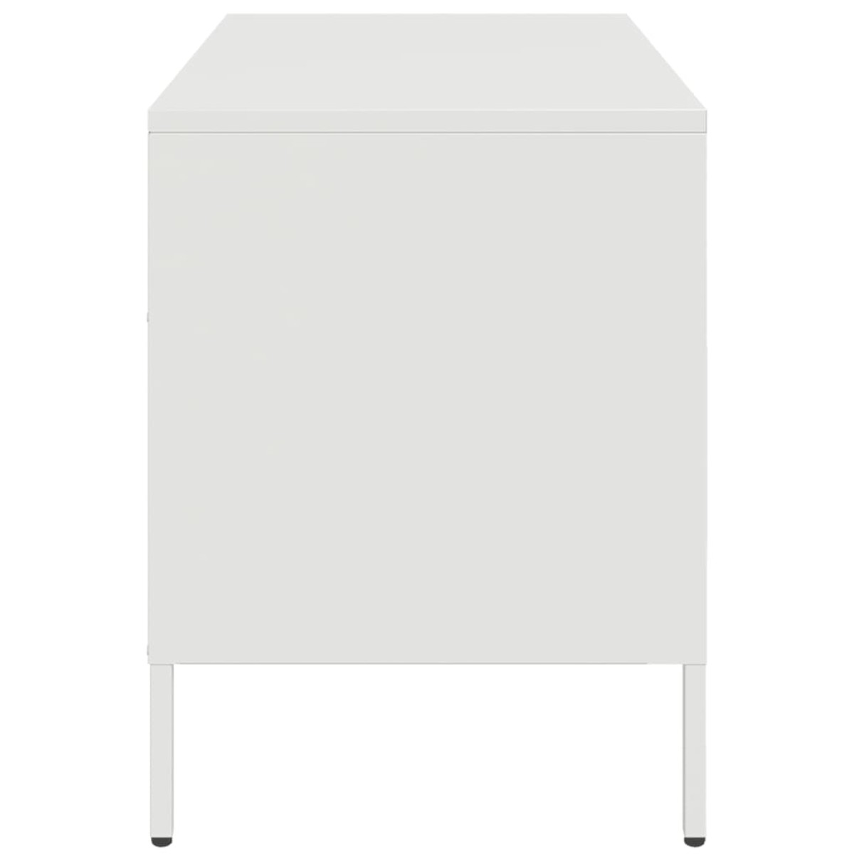 vidaXL Έπιπλο Τηλεόρασης Λευκό 68x39x50,5 εκ. από Χάλυβα
