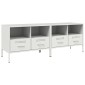 vidaXL Έπιπλα Τηλεόρασης 2 τεμ. Λευκό 68x39x50,5 εκ. από Χάλυβα