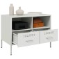 vidaXL Έπιπλα Τηλεόρασης 2 τεμ. Λευκό 68x39x50,5 εκ. από Χάλυβα
