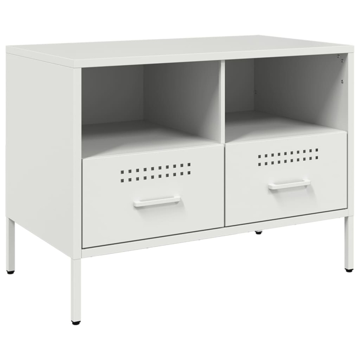vidaXL Έπιπλα Τηλεόρασης 2 τεμ. Λευκό 68x39x50,5 εκ. από Χάλυβα