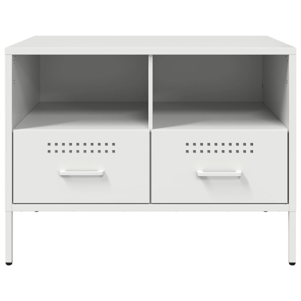 vidaXL Έπιπλα Τηλεόρασης 2 τεμ. Λευκό 68x39x50,5 εκ. από Χάλυβα