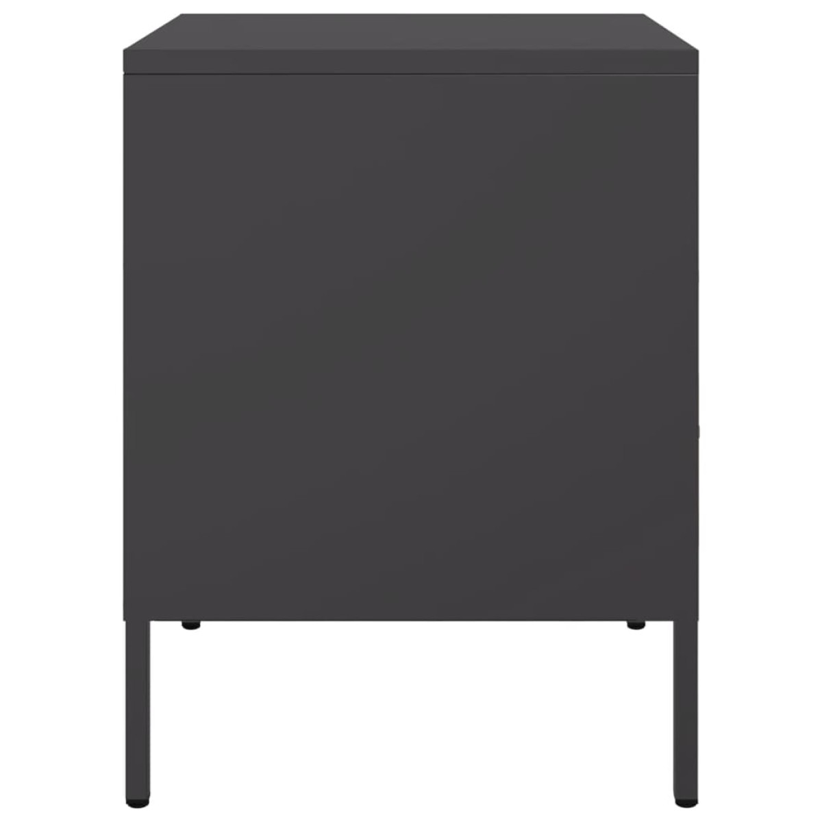 vidaXL Κομοδίνα 2 τεμ. Μαύρα 36x39x50,5 εκ. Χάλυβα