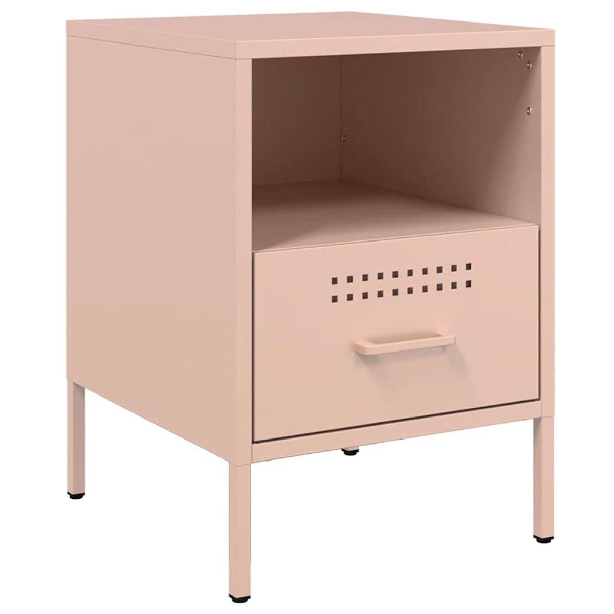 vidaXL Κομοδίνα 2 τεμ. Ροζ 36x39x50,5 εκ. από Χάλυβα