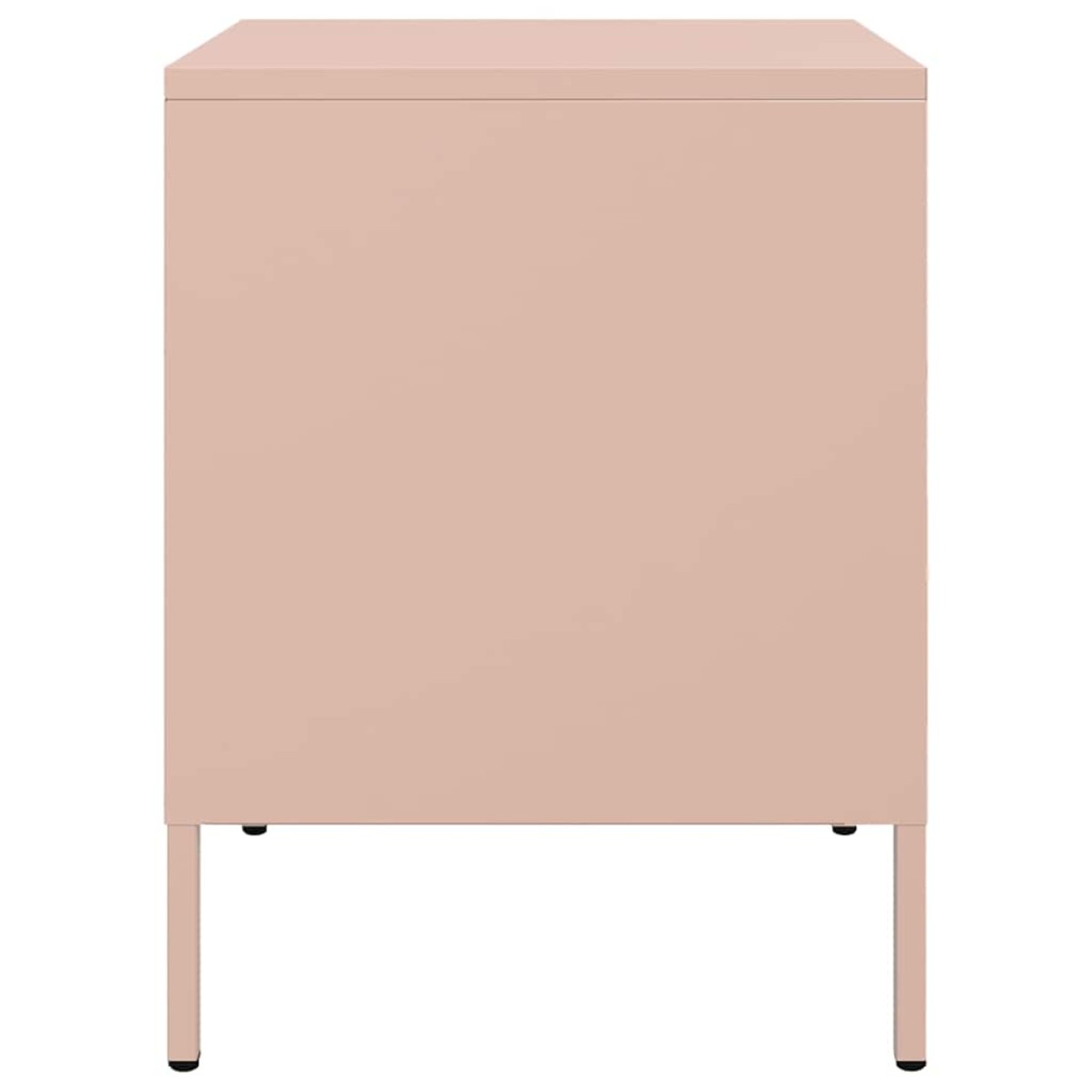 vidaXL Κομοδίνα 2 τεμ. Ροζ 36x39x50,5 εκ. από Χάλυβα