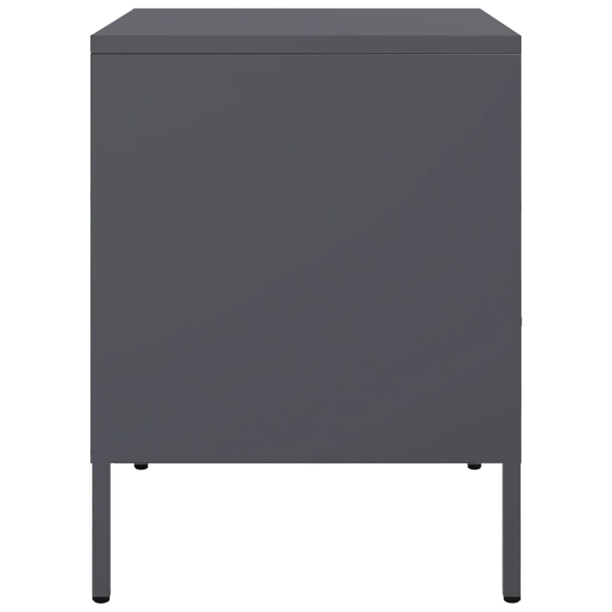 vidaXL Κομοδίνο Ανθρακί 36x39x50,5 εκ. από Χάλυβα