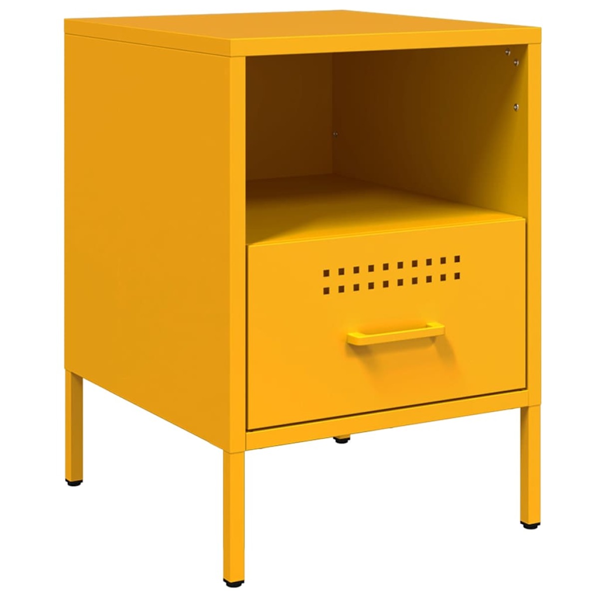 vidaXL Κομοδίνα 2 τεμ. Μουσταρδί 36x39x50,5 εκ. από Χάλυβα