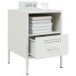 vidaXL Κομοδίνα 2 τεμ. Λευκές 36x39x50,5 εκ. Χάλυβα