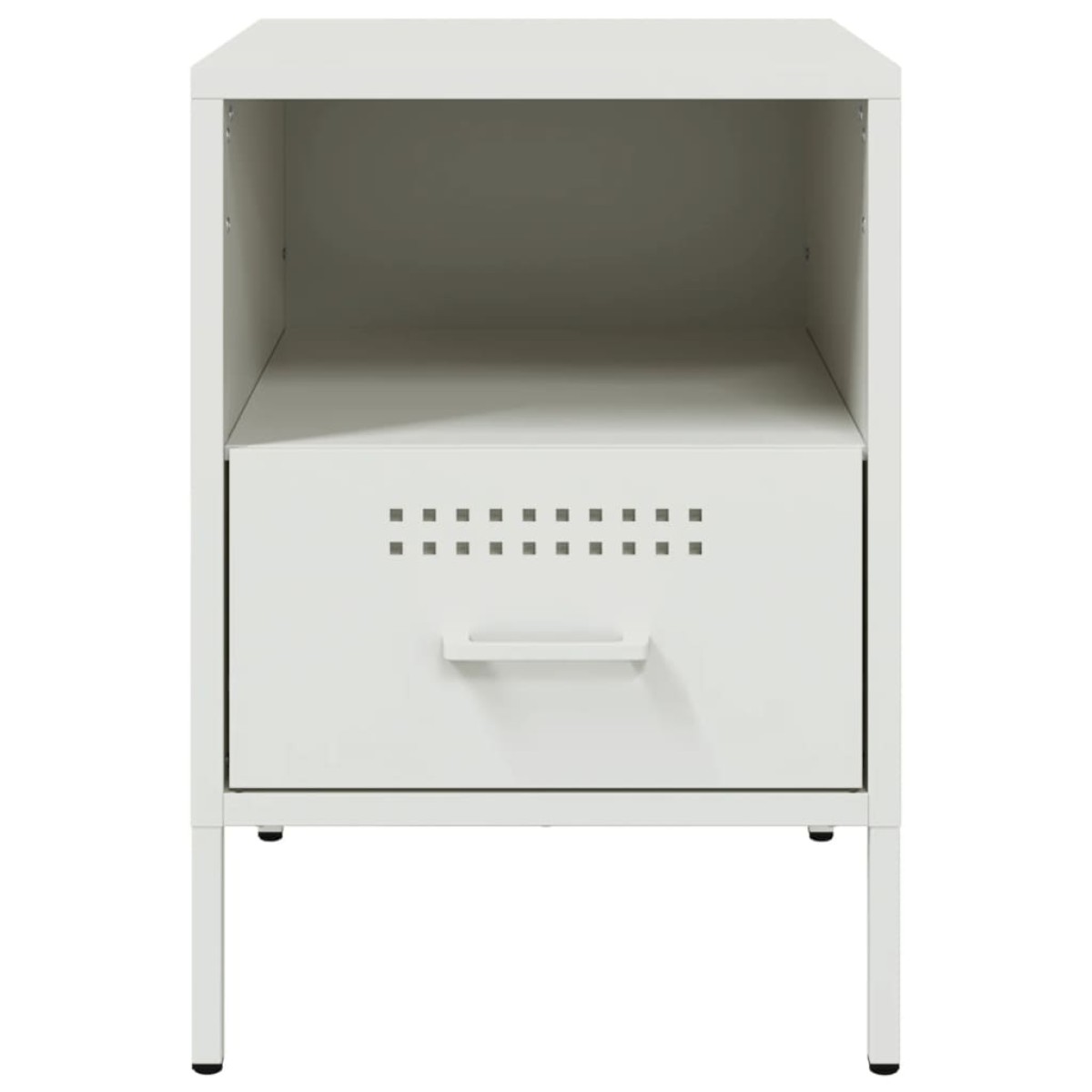 vidaXL Κομοδίνα 2 τεμ. Λευκές 36x39x50,5 εκ. Χάλυβα