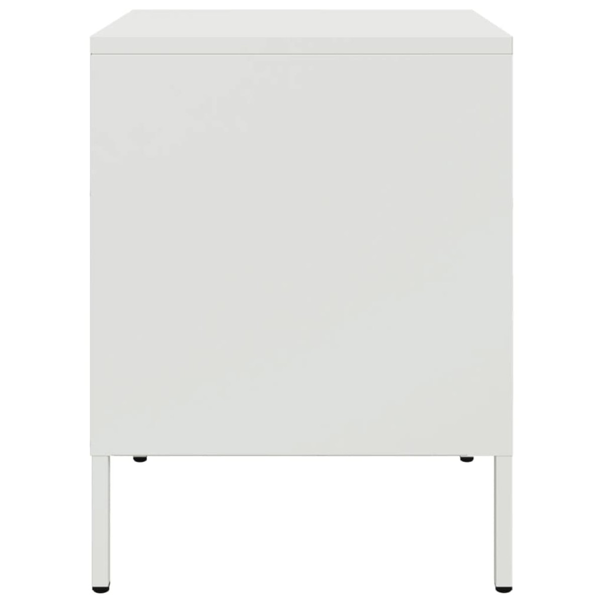 vidaXL Κομοδίνα 2 τεμ. Λευκές 36x39x50,5 εκ. Χάλυβα