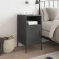 vidaXL Κομοδίνο Μαύρο 36x39x68 εκ. από Χάλυβα