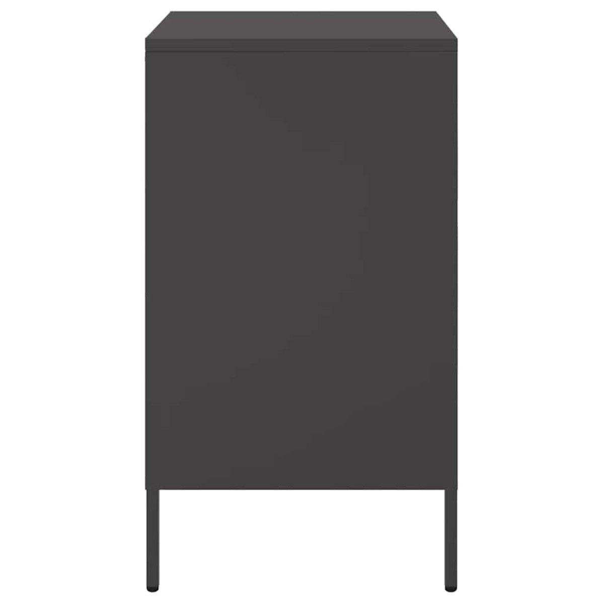 vidaXL Κομοδίνο Μαύρο 36x39x68 εκ. από Χάλυβα
