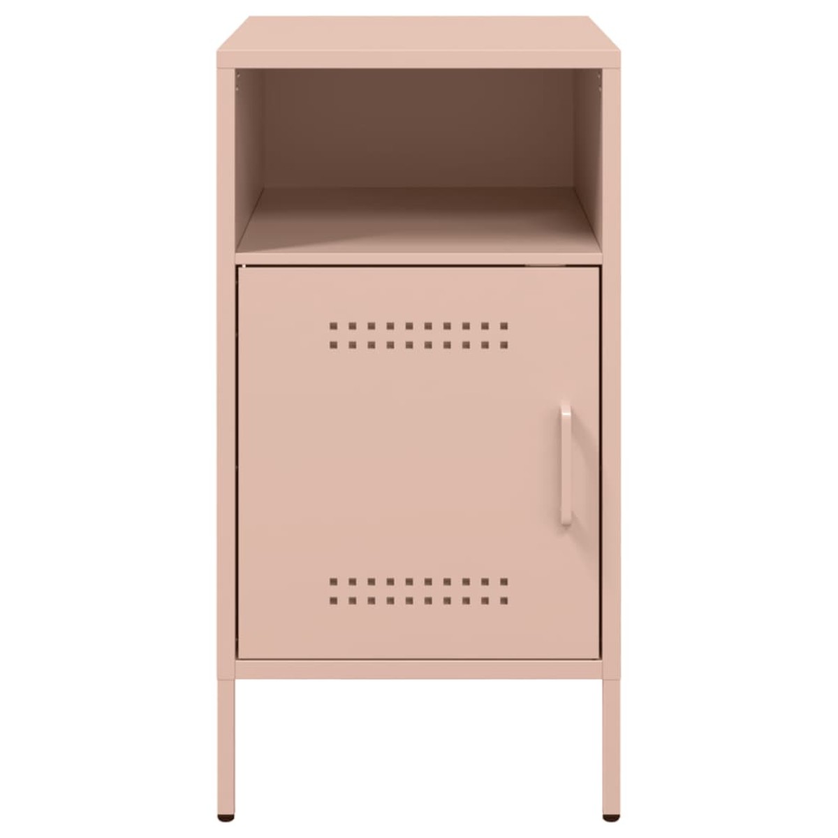 vidaXL Κομοδίνα 2 τεμ. Ροζ 36x39x68 εκ. από Χάλυβα