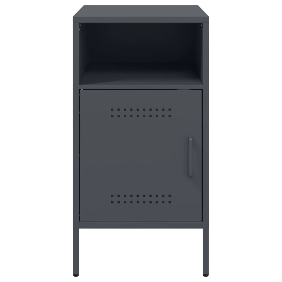 vidaXL Κομοδίνο Ανθρακί 36x39x68 εκ. από Χάλυβα