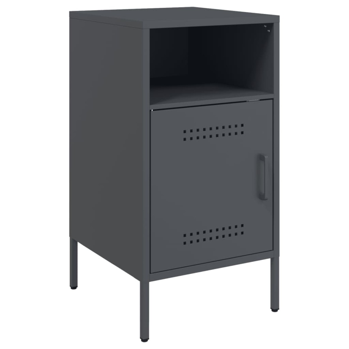 vidaXL Κομοδίνα 2 τεμ. Ανθρακί 36x39x68 εκ. από Χάλυβα