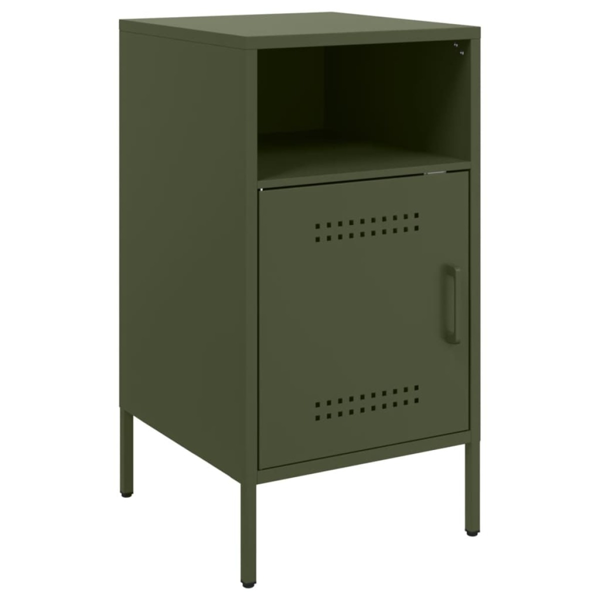 vidaXL Κομοδίνα 2 τεμ. Πράσινο Λαδί 36x39x68 εκ. από Χάλυβα