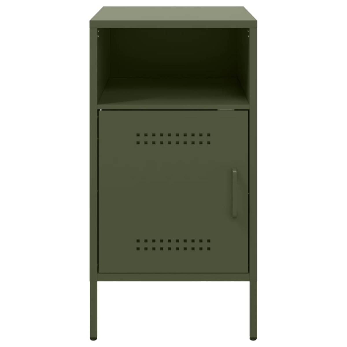 vidaXL Κομοδίνα 2 τεμ. Πράσινο Λαδί 36x39x68 εκ. από Χάλυβα