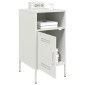 vidaXL Κομοδίνο Λευκό 36x39x68 εκ. από Χάλυβα