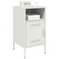 vidaXL Κομοδίνο Λευκό 36x39x68 εκ. από Χάλυβα
