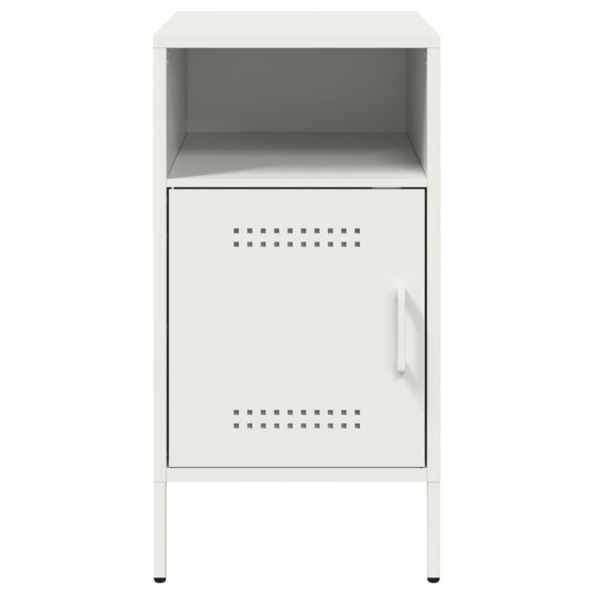 vidaXL Κομοδίνο Λευκό 36x39x68 εκ. από Χάλυβα