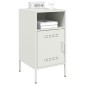 vidaXL Κομοδίνα 2 τεμ. Λευκά 36x39x68 εκ. από Χάλυβα