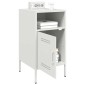 vidaXL Κομοδίνα 2 τεμ. Λευκά 36x39x68 εκ. από Χάλυβα