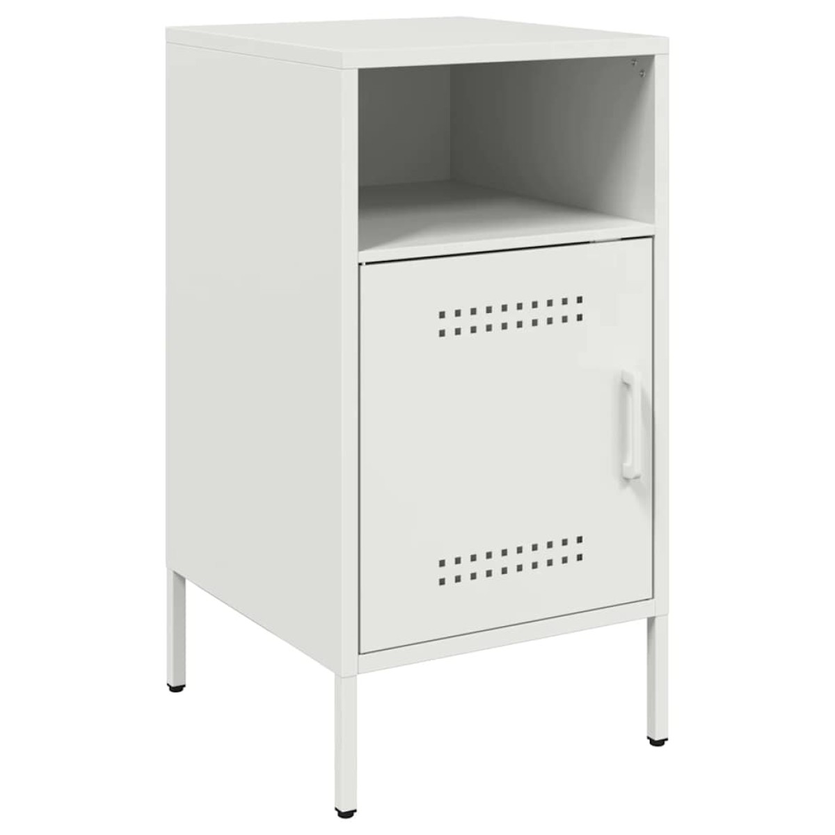 vidaXL Κομοδίνα 2 τεμ. Λευκά 36x39x68 εκ. από Χάλυβα