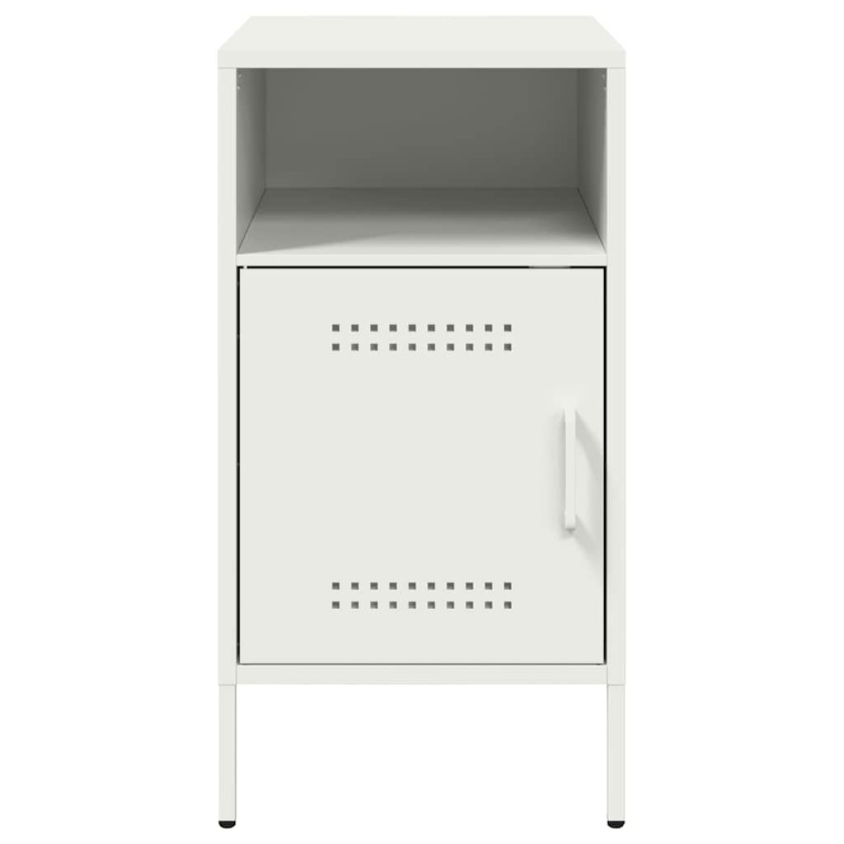 vidaXL Κομοδίνα 2 τεμ. Λευκά 36x39x68 εκ. από Χάλυβα