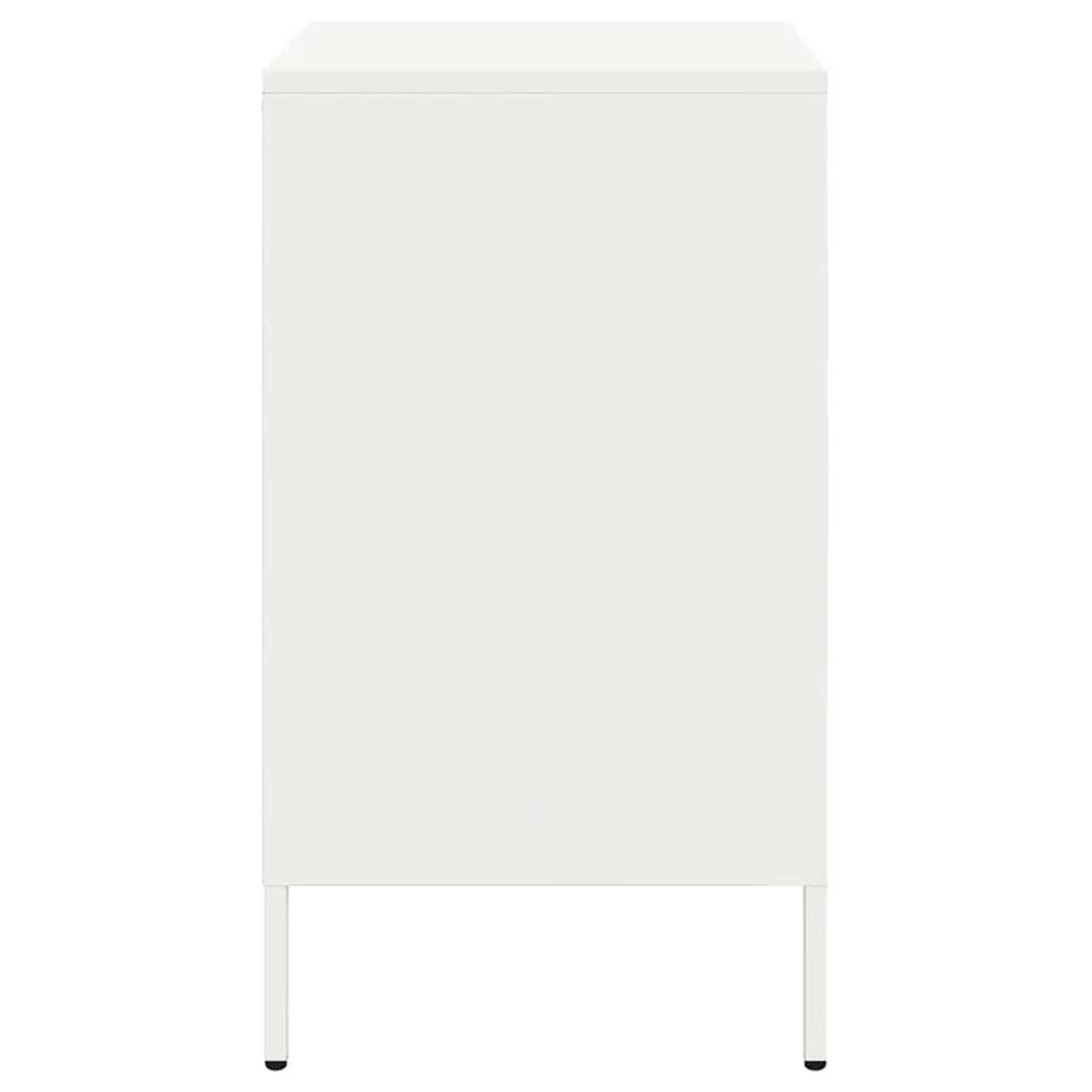 vidaXL Κομοδίνα 2 τεμ. Λευκά 36x39x68 εκ. από Χάλυβα