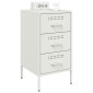vidaXL Κομοδίνο Λευκό 36x39x68 εκ. από Χάλυβα