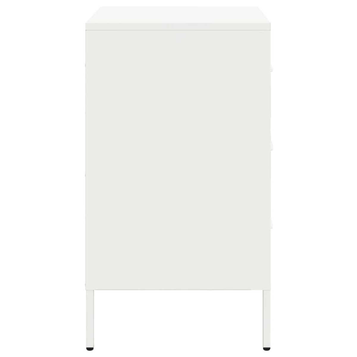 vidaXL Κομοδίνο Λευκό 36x39x68 εκ. από Χάλυβα