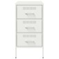 vidaXL Κομοδίνα 2 τεμ. Λευκά 36x39x68 εκ. από Χάλυβα