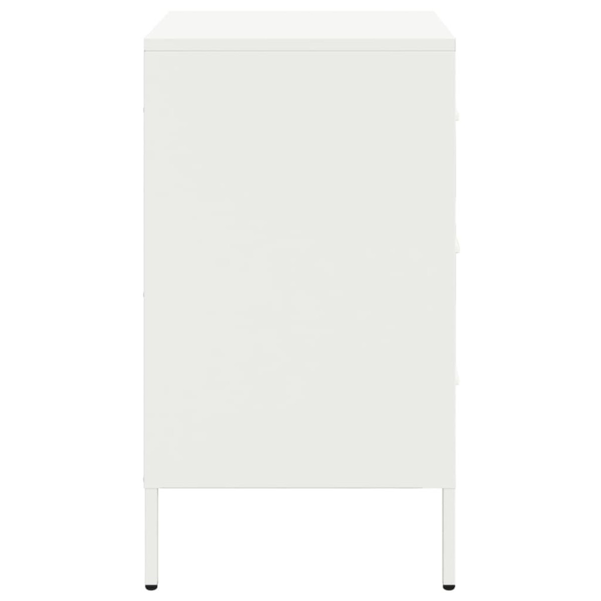 vidaXL Κομοδίνα 2 τεμ. Λευκά 36x39x68 εκ. από Χάλυβα