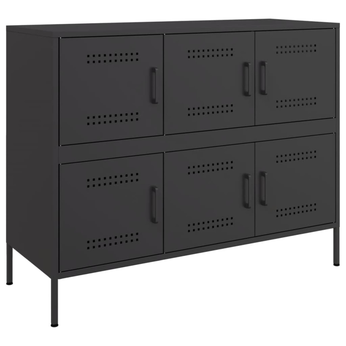 vidaXL Ντουλάπι Μαύρο 100,5x39x79 εκ. από Χάλυβα