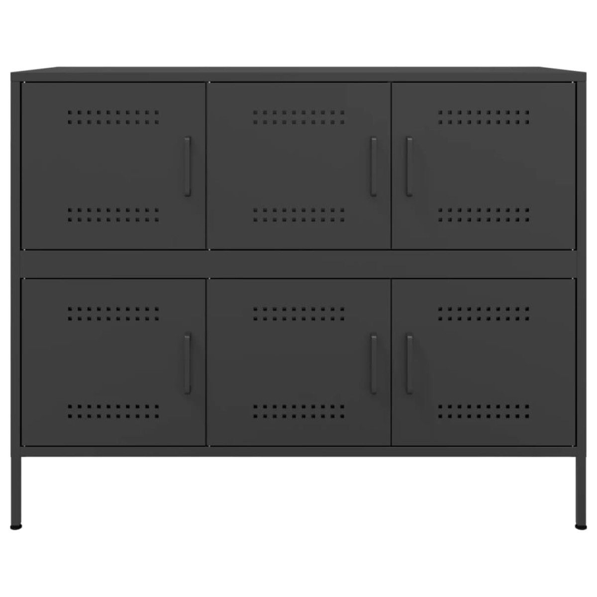 vidaXL Ντουλάπι Μαύρο 100,5x39x79 εκ. από Χάλυβα