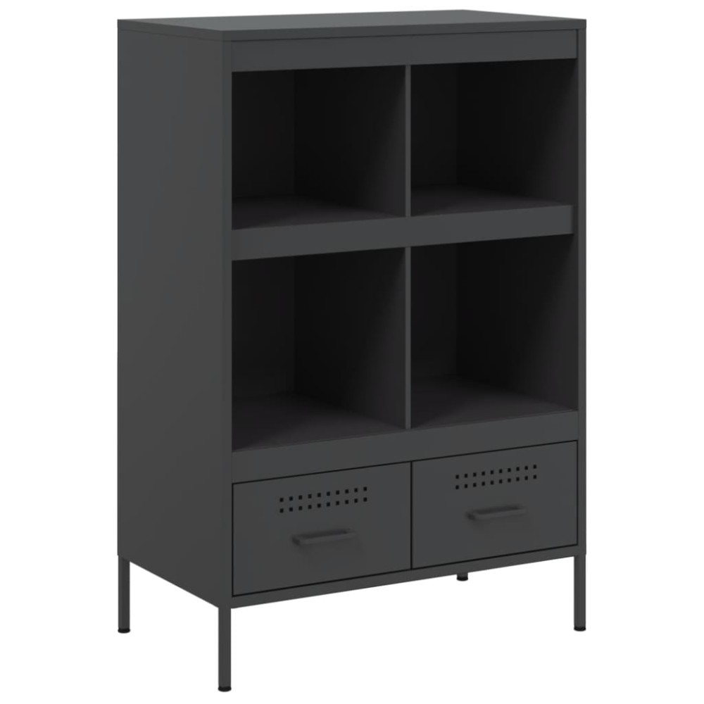 vidaXL Ντουλάπι Μαύρο 68 x 39 x 101,5 εκ. από Χάλυβα