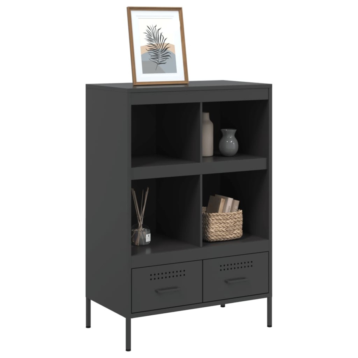 vidaXL Ντουλάπι Μαύρο 68 x 39 x 101,5 εκ. από Χάλυβα