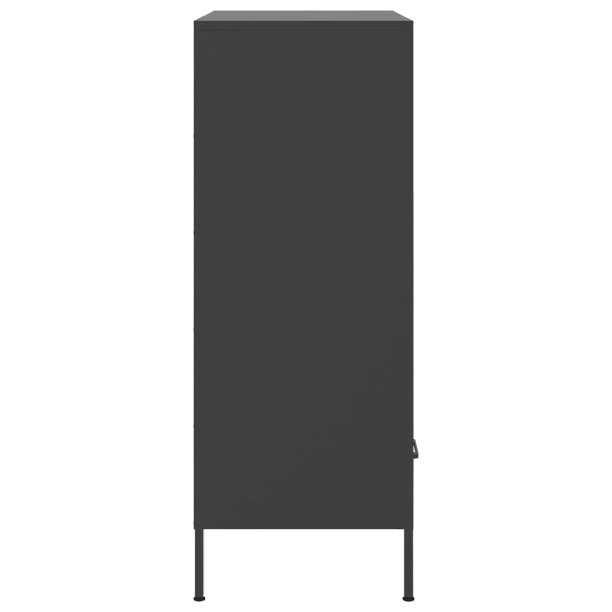 vidaXL Ντουλάπι Μαύρο 68 x 39 x 101,5 εκ. από Χάλυβα