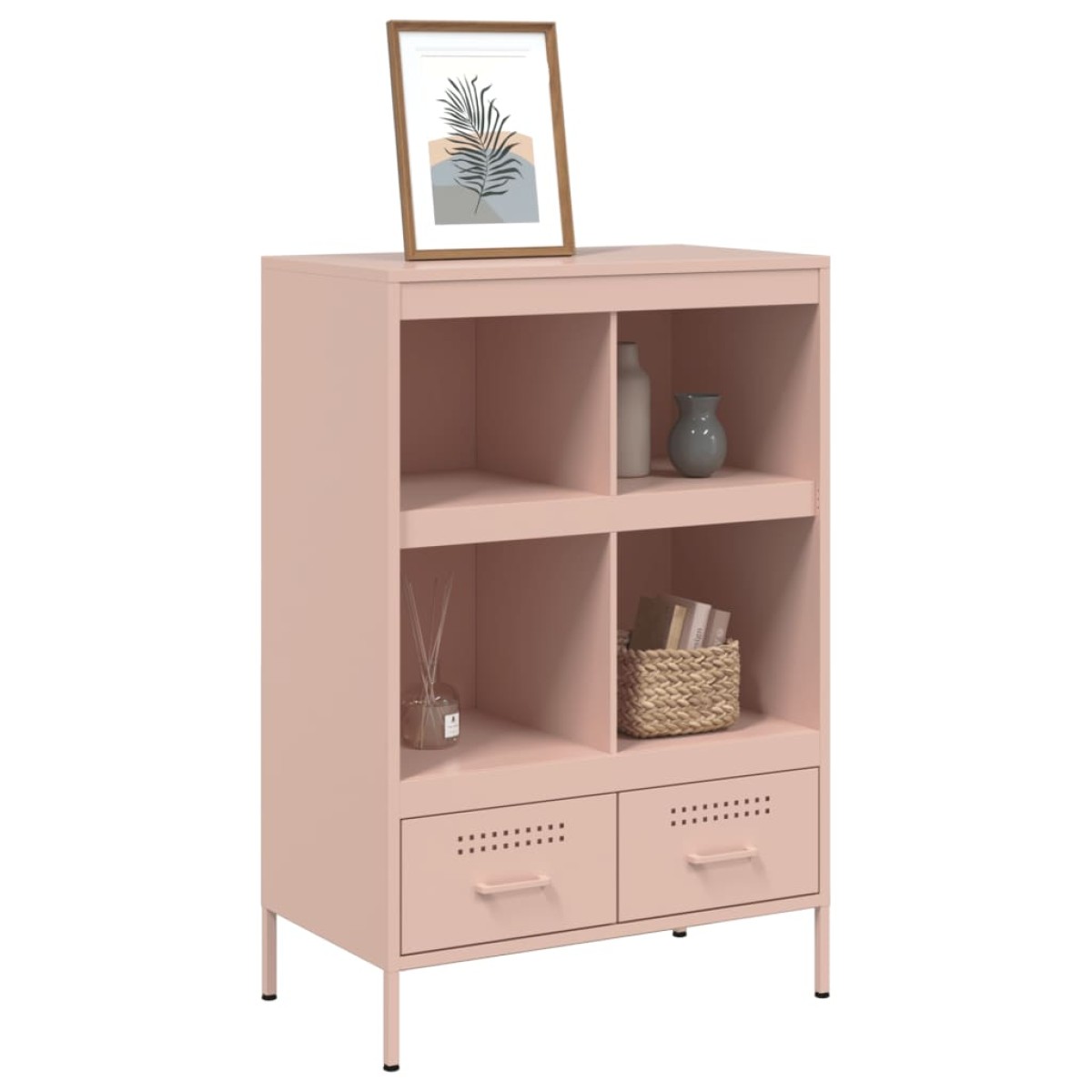 vidaXL Ντουλάπι Ροζ 68 x 39 x 101,5 εκ. από Χάλυβα