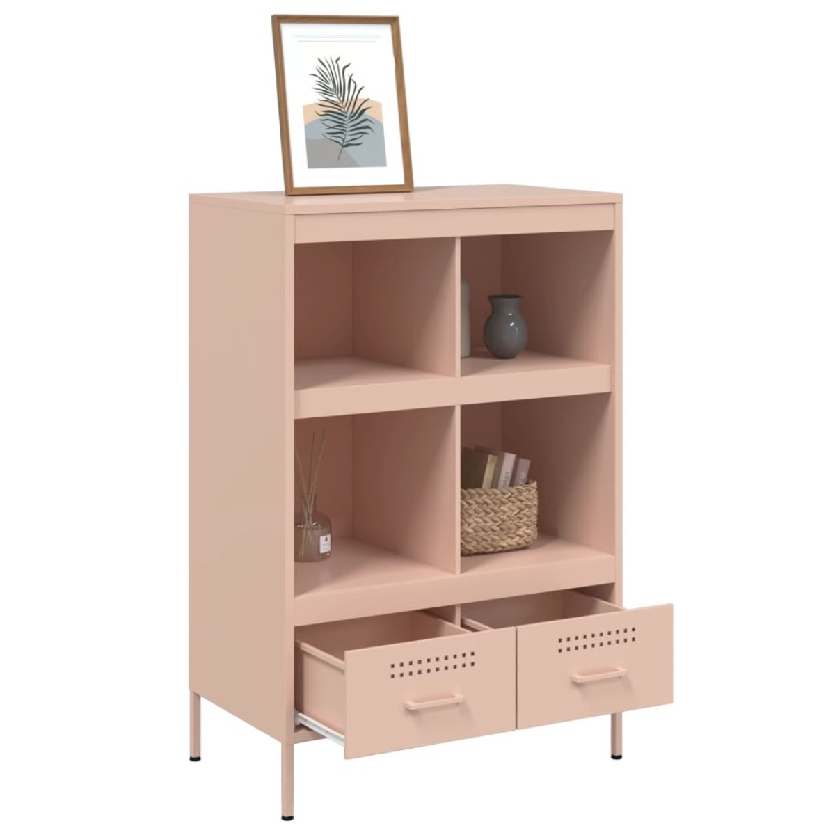 vidaXL Ντουλάπι Ροζ 68 x 39 x 101,5 εκ. από Χάλυβα
