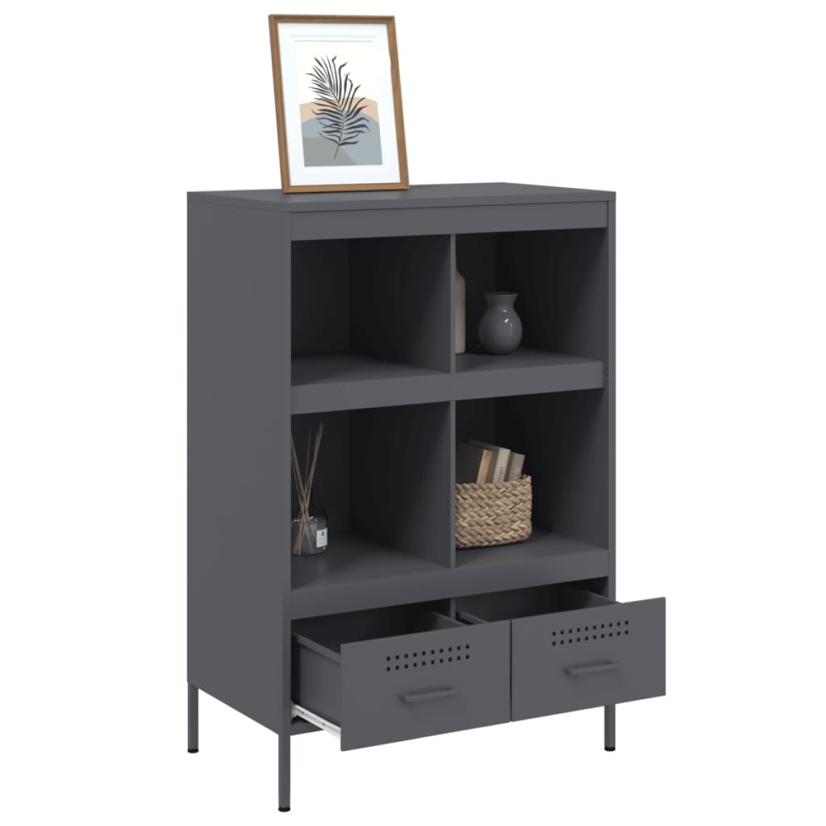 vidaXL Ντουλάπι Ανθρακί 68x39x101,5 εκ. από Χάλυβα