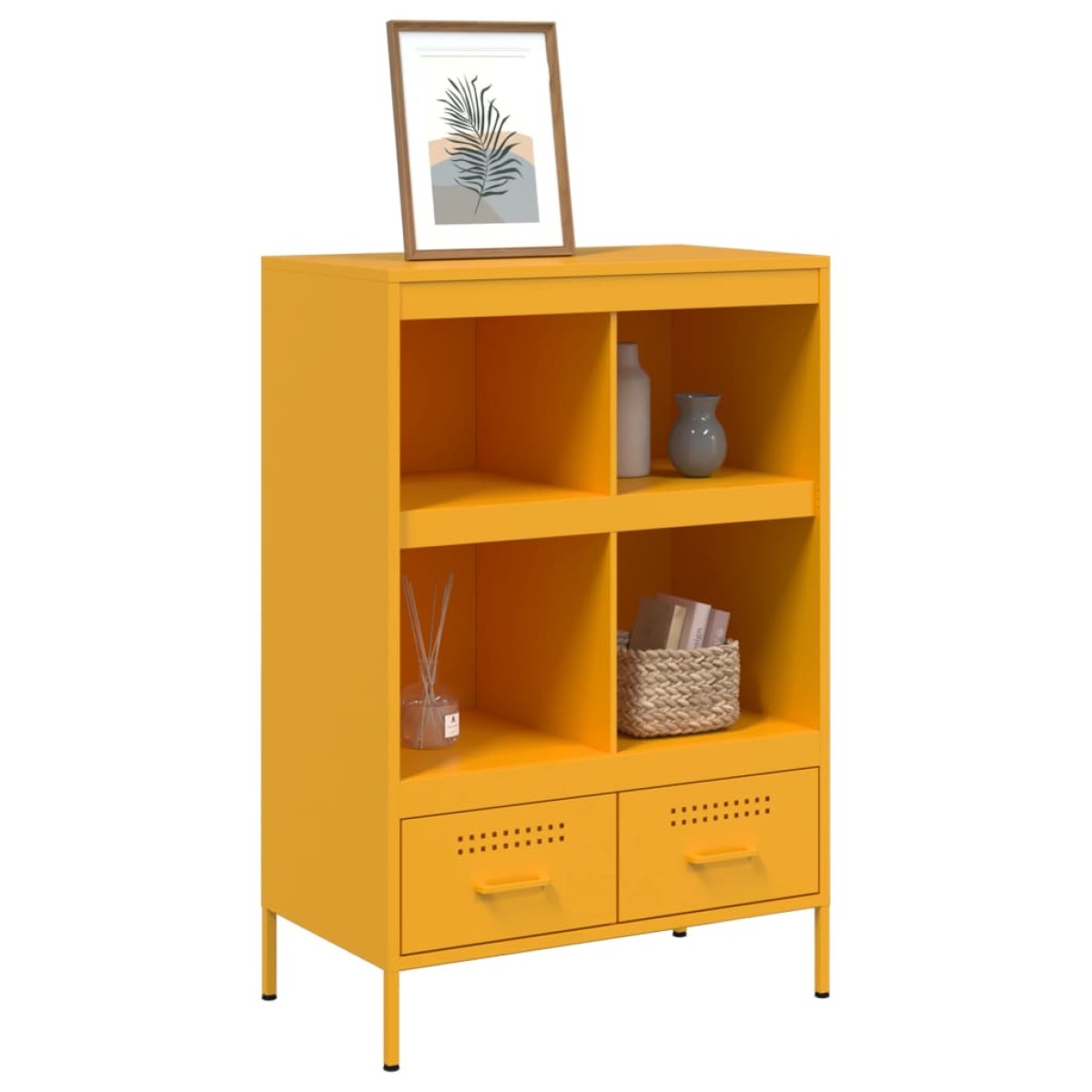 vidaXL Ντουλάπι Μουσταρδί 68x39x101,5 εκ. από Ατσάλι