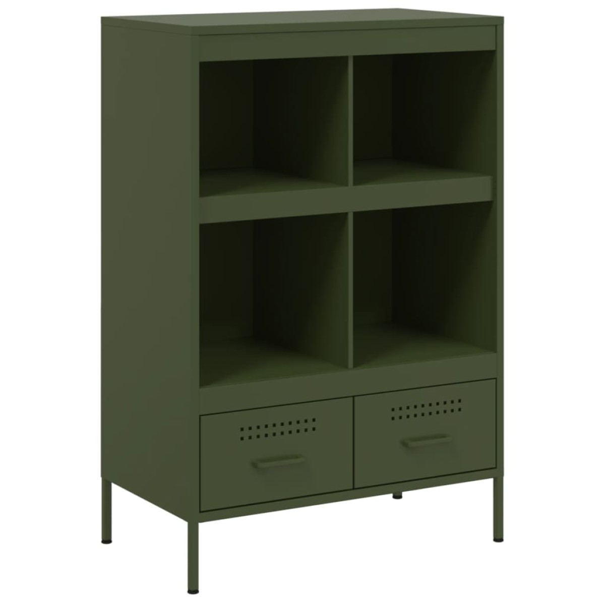 vidaXL Ντουλάπι Πράσινο Λαδί 68x39x101,5 εκ. από Ατσάλι