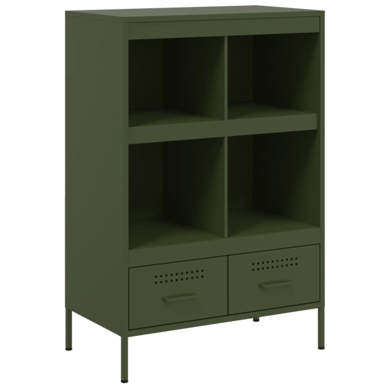 vidaXL Ντουλάπι Πράσινο Λαδί 68x39x101,5 εκ. από Ατσάλι