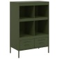 vidaXL Ντουλάπι Πράσινο Λαδί 68x39x101,5 εκ. από Ατσάλι