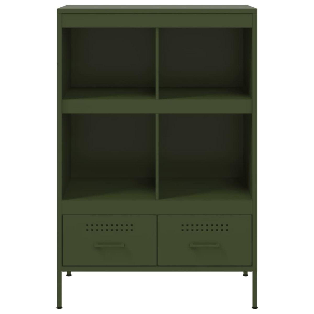 vidaXL Ντουλάπι Πράσινο Λαδί 68x39x101,5 εκ. από Ατσάλι