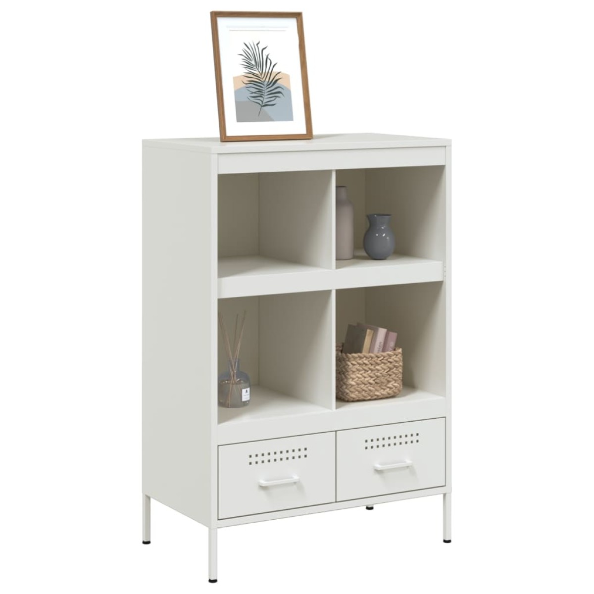 vidaXL Ντουλάπι Λευκό 68x39x101,5 εκ. από Χάλυβα