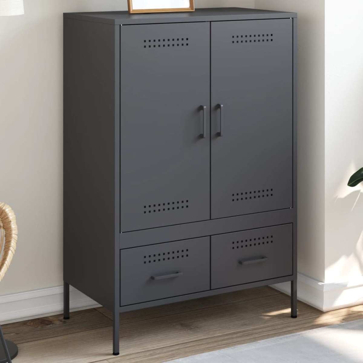 vidaXL Ντουλάπι Ανθρακί 68x39x101,5 εκ. από Χάλυβα