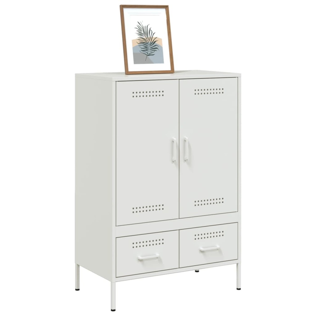 vidaXL Ντουλάπι Λευκό 68x39x101,5 εκ. από Χάλυβα